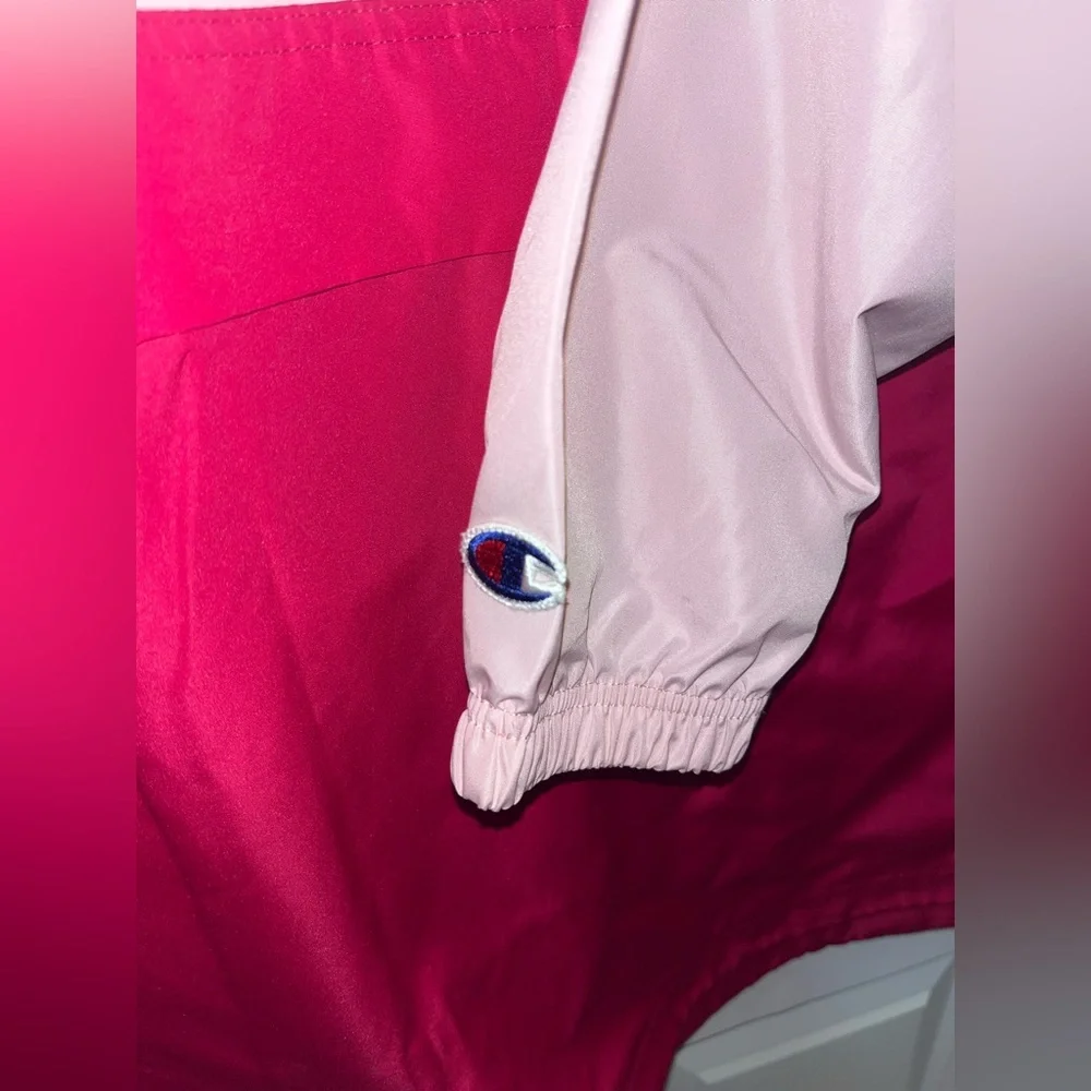 Champion Packable Colorblock Windbreaker Jacket. 2 Tone Pink NWOT - Picture 6 of 16